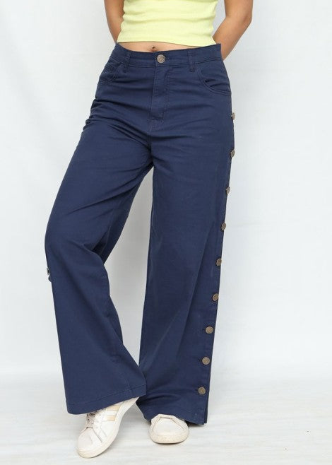 Snap Button Side Pants